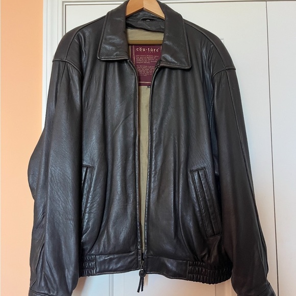 Men's Couture dark brown lamb leather jacket XL - Picture 6 of 7